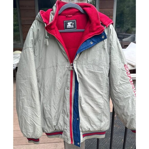 Vintage fleece lined starter coat. Men’s large - Picture 1 of 3